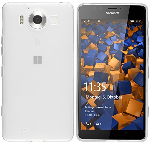 Preisvergleich Produktbild mumbi Schutzhülle für Microsoft Lumia 950 Hülle transparent weiss
