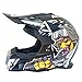 Produktbild Motorrad Helme,Motocrosshelme Full Face Motorrad Offroad-Helm für Männer und Frauen Autobahn Moto-Cross Rennauto Langlaufhelm Straßenverkehrsordnung Einhalten, black and white war dogs-XXL(63~64cm)