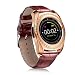 Produktbild samLIKE  TQ912 Smart Watch  Herzfrequenz-Blutdruck-Schlafmonitor  Schrittzähler  Remote-Kamera  SIM-Kartensteckplatz  Mehrsprachig  IP67 Wasserdicht  Bluetooth Lederarmband  Die coolste Smartwatch dieses Jahr  ( Gold)