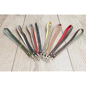 Schlüsselband aus echtem Leder in vielen Farben, mit Karabiner, handgemacht in Bayern