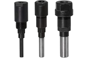 ArtisanShow 1PC 1/4 Inch 8mm 1/2 Inch Shank Collet Extension Chuck, Router Bit Extension Rod Converter Engraving Machine Accessories Extension Milling Cutter Router Bit for Woodworking (1/4" Shank)