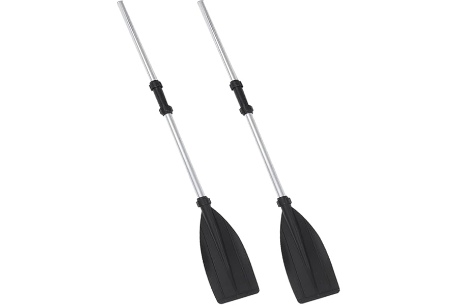 M.J COMFY-LIFE 2 pagaies de kayak amovibles en aluminium de 128 cm pour bateau, kayak, raquette, canoë, bateau, kayak, hauteur et forme réglables