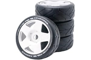 Eleqldwen 103mm 1/8 Scale RC Off Road Tires Wheel 17mm Hex for Team VRX WR8 Hobao,White