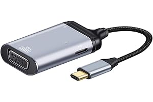 Chenyang Convertitore da USB-C tipo C a VGA RGB, adattatore HDTV 60hz 1080p con porta di alimentazione PD femmina