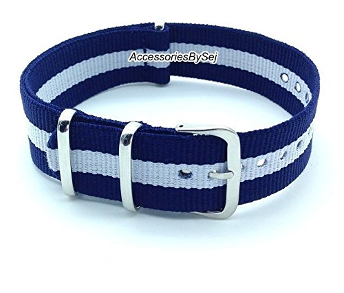 NATO Band Strap G10 Blue/White Blau/Weiss 20mm 10nachzehn NATO Band Strap G10 Blue/White Blau/Weiss 20mm 10nachzehn