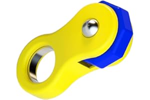 BASSION Fidget Roller Toy, Adult Rotating Fidget Spinners, Anxiety Relief, Perfect for ADHD, ADD, Autism, Quiet Fidget Toys for Adults Kids, Cool Gadgets Sensory Toys (Yellow)