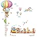 Produktbild Decowall DA-1606N1406A Heißluftballon Höhentabelle Zug Tiere Wandtattoo Wandsticker Wandaufkleber Wanddeko für Wohnzimmer Schlafzimmer Kinderzimmer