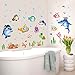 Produktbild S.Twl.E Die Badezimmer sind mit Fliesen Aufkleber wasserfeste Aufkleber Cartoon Cute Wand Aufkleber abnehmbare Heilbutt Kinderzimmer Dekor, Heilbutt, Groß