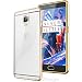 WOW Imagine™ Premium Transparent 0.3mm Flexible TPU Crystal Clear Silicon with Electroplated Edges Soft Corner Full Protection Back Case Cover For One Plus 1+3 OnePlus 3 / OnePlus 3T Soft Gold - (Transparent with Golden Edges) RS.229.00