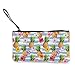 Produktbild TTmom Damen Leinwand Geldbörse Portemonnaie Geldbeutel,Coin Purse Wallet for Women,Psych Pine Pattern Pen Holder Stationery Organizer Change Purse Coin Pouch Mini Clutch Bag for Home and Office