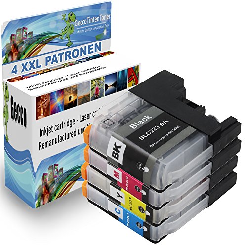 Spetan Druckerpatrone Ersatz für Brother LC-223 xl LC223xl LC-225 LC-227 xl XXL Multipack Schwarz BK Black Cyan Magenta für MFC-J480DW J680DW J880DW J4420DW J4620DW J4625DW J5320DW J5620DW J5625DW DCP-J4120DW DCP-J562DW Brother LC223VALBP, set Auswählen: :4er Set