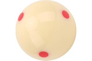 Akozon 1pc Estándar 52.5Mm Resina Billar Snooker Redpoint Practice Training Pool Cue Ball Snooker Practice Ball Cue con Puntos Rojos Blanco 52.5Mm 2 Pulgadas Pool Training Vg