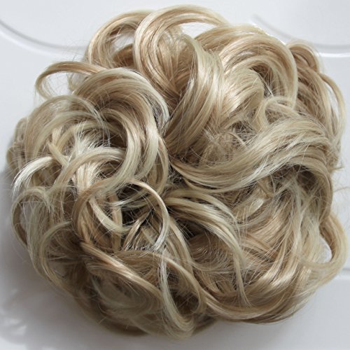 Prettyshop XXXL Haarteil Haargummi Hochsteckfrisuren, VOLUMINÖS, gelockter, unordentlicher Dutt blondmix #28T613 HW11