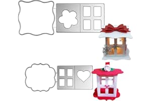 VINFUTUR Fustelle Stencil Cutting Dies 3D Fai da Te per DIY Creazione Scatoline Portaconfetti Bomboniere per Caramelle Regalo Decorazione Matrimonio Compleanno Natale Feste