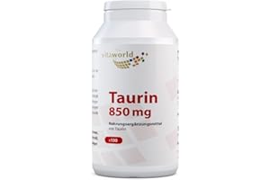 Vita World Taurine 850mg 130 Capsules Made in Germany