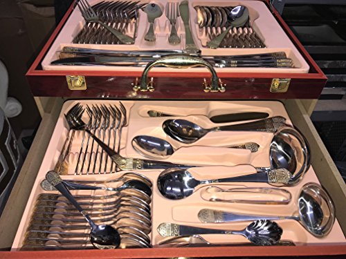 VERSAC-Besteck-Medusa-Mander-LUXUS-EDELSTAHL-72-Teilig-BESTECKSET-BESTECK-SET-TAFELBESTECK-BESTECKKOFFER-MEDUSA-Besteck-im-HOLZKISTE-SO-LANGE-DER-VORRAT-REICHT