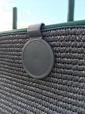 edenvista 20 clips de fixation traités anti-UV pour brise vue de 90 à 350g/m2 (Gris Anthracite)
