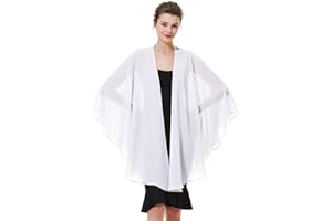BEAUTELICATE Femme Étole Châle Elégant Foulard Boléro Cape en Mousseline de Soie Pour Robe de Soirée Mariage Mariée Cérémonie