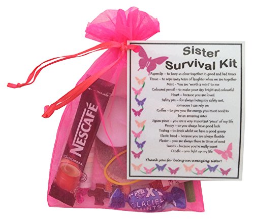 Sister Survival Kit Gift (Great present for Birthday, Christmas or just because...)