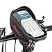 Produktbild Malker Rahmentasche, Fahrradtasche Oberrohrtasche Fahrrad Handy Tasche,Wasserdichter,Kopfhörerloch,TPU Touchschirm für Smartphones Innerhalb von 6 Zoll,Rahmentaschen für Alle Fahrradtypen geeignet