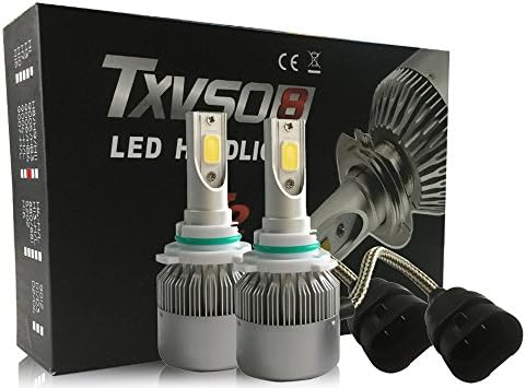 HUANHUA Super Bright Car LED Headlight Bulbs 110W 9200LM Car Exterior White COB Light Bulbs Conversion Kit Replace for Halogen or HID Bulbs (T2 9006)