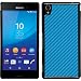 Produktbild PhoneNatic Case für Sony Xperia M4 Aqua Hülle blau Carbonoptik Hard-case + 2 Schutzfolien