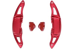 HIBEYO Extension de Volant de Voiture - pour 3 6 Axela Atenza CX3 CX5 MX5 CX9 DSG - Extension de palettes de Changement de Vitesse - Rouge.