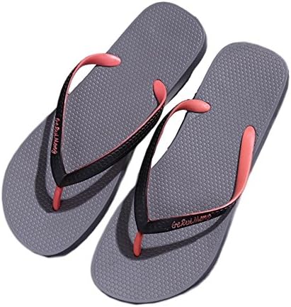 Men's Flip-Flops Beach Sandal for Male Outdoor Design Comfortable Waterproof Non-slip Slippers, Gray, UK 8.5/EU 42.5