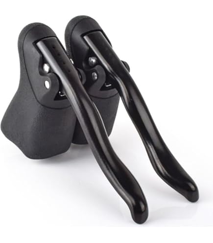 Paire Leviers Manettes Route Microshift 10v Double Alu Noir Compatible Shimano