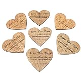 hochzeit magnet Ca. 80 x 70 mm, aus Holz. Kühlschrankmagnete aus Holz in Herzform mit englischer Aufschrift \