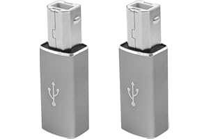Namvo 2 Stück USB-C-Druckeradapter, USB-C-Buchse auf USB-B-Stecker, kann zur Unterstützung der Datensynchronisation verwendet Werden, kompatibel mit MIDI, Druckern und E-Pianos