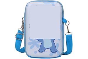 Tomicy Cross Body Bag Blue Cartoon Crossbody Purse Girls Crossbody Bags Cartoon Messenger Bag Purse PVC Message Bag Cell Phone Waterproof Pouch for Women Cosmetic Bags for Children Gifts Birthday