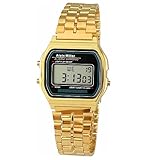 Digital Damenuhr/Herrenuhr Retro Design Klassisch Uhr Gold