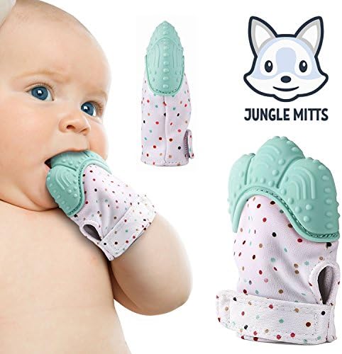 Teething Mitten, Glove | Baby Sore Gum Pain Relief | For Toddlers Aged 3-12 Months