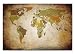 Produktbild Dsign24 Weltkarte edel als Leinwandbild Wandbild 90 x 60 cm – Wanddeko, Kunstdruck, Keilrahmen Globus World ANTIK A05040