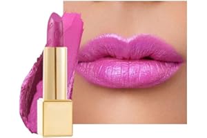 OULAC Pintalabios Rosa Brillo Metálico, Brillo 3D de Larga Duración, Barras de Labios de Alta Pigmentación y Cobertura Total, Fórmula Cremosa e Hidratante, Vegan, 4.3 g, (15) Velocity