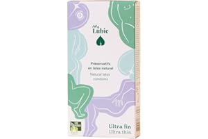 MY LUBIE - 12 Préservatifs Ultra Fins - Lubrifiés, Vegan, Équitable et Sains - Taille Standard 53mm - Sensations Naturelles et Solidité - Qualité Premium