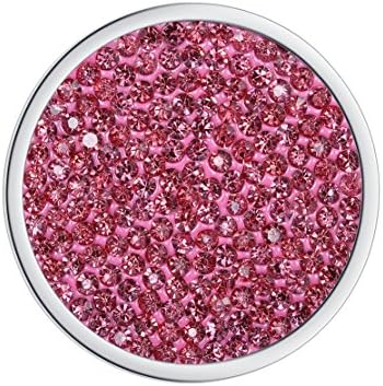 Meilanty Pink Crystal Interchangeable Coin33mm for Pendant Necklace GP-07