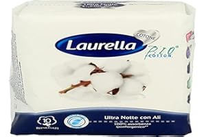 SILC SPA Laurella Assorbenti Ultra Ali Notte Cotone, 10Pz