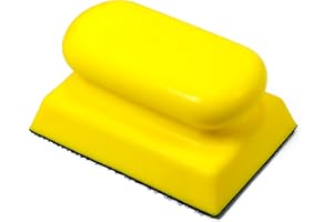 Pukamam Handslipblock med krok och ögla – 10 cm x 7 cm återanvändbar slipdyna för trämöbler restaurering, konst, hantverk och