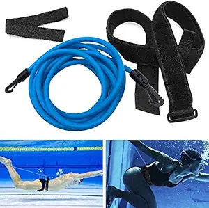 Agudo Safety Adjustable Resistance Belts Swim Tethers with 1pair of Earplugs for Training in Pool for Water Aerobics Exercise Equipment for Adults | Swimming Pool Accessories for Adults & Kids