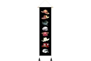 CosplayStudio Large One Piece Scroll Picture | Mugiwara Kakemono | Straw Hat Pirate Wall Poster | Strawhat Pirates | 130 x 33 cm | One Piece Hats