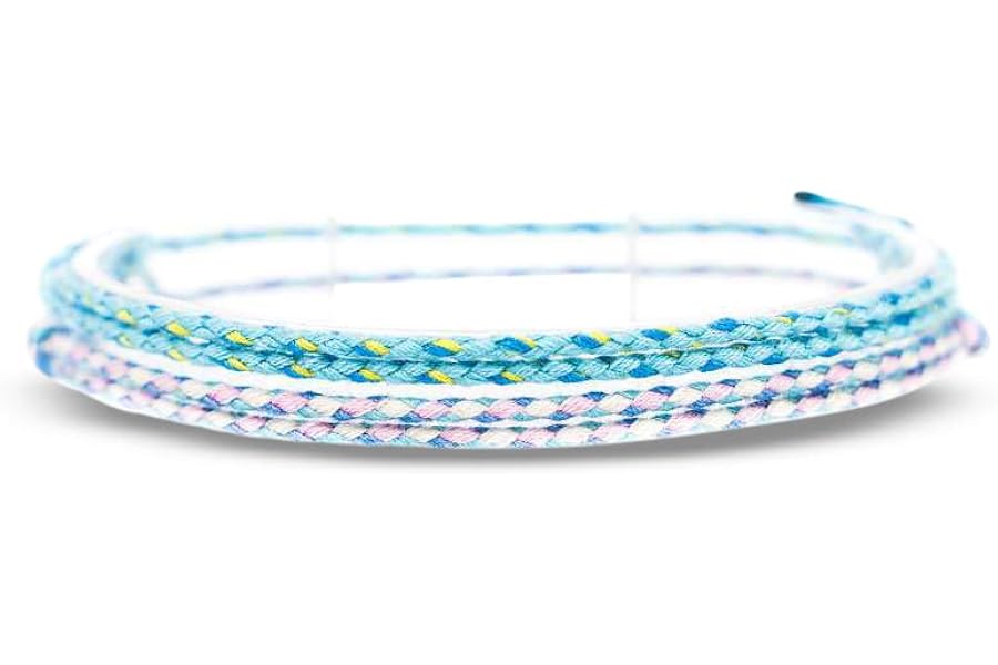 Produktabbildung zu Made by Nami Surfer Fußband 2-er Set Damen & Herren - Dünnes Boho Hippie Fußkettchen geflochten- Handmade Strand Festival Accessoires - 100% Wasserfest & Verstellbar