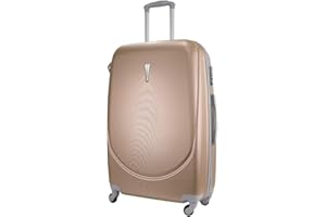 ALEXANDER MILANO Alexander Maleta Mediana de Viaje Equipaje Rígida ABS 4 Ruedas y Cerratura Estructura Ligera Cómoda, con Asa Telescópica y Manija, Candado Combinación 24'' 24'': 63.5 X 42 X 23.5 cm, 52L, 3.4 kg