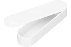 ZERODIS Scatola di Tamponi di Cotone con Coperchio Modello di Orso dei Cartoni Animati Mini Astuccio da Viaggio in ABS per Tamponi Unico Contenitore per Souvenir o Gingilli per Ufficio in Casa(bianca)