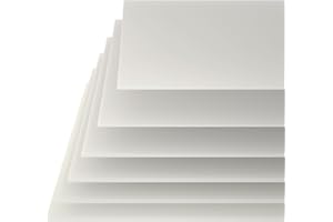 Edelstahlmarkenshop PTFE Teflon Platte 200x200mm Weiße Folie in 6 Stärken von 0,5-5mm, Materialstärke 0,5mm