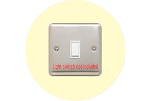 DSD SUPPLIES LTD. single LIGHT SWITCH SURROUND | round | acrylic back panel or finger plate | plug, Colour:Ivory