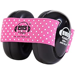 Em's 4 Bubs Baby Earmuffs Casque anti-bruit pour Bébé Rose/Blanc
