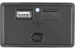 Ruspela USB Power Outlet 4.8A Charger Socket Waterproof Phone Charging Panel for Cars RV Boats Vehicle Boat SUV Caravan Truck Marine