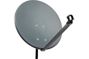 PremiumX PXA80 Satellitenschüssel 80cm Aluminium Anthrazit Satelliten-Antenne SAT Offset Spiegel